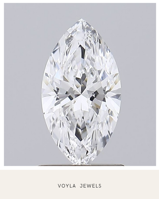 Lab Grown Marquise Diamond 1.00ct D VVS2