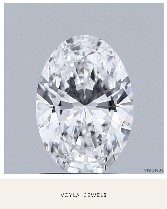 Lab Grown Oval Diamond 1.00ct E VS1