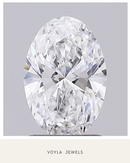 Lab Grown Oval Diamond 1.00ct E VS2