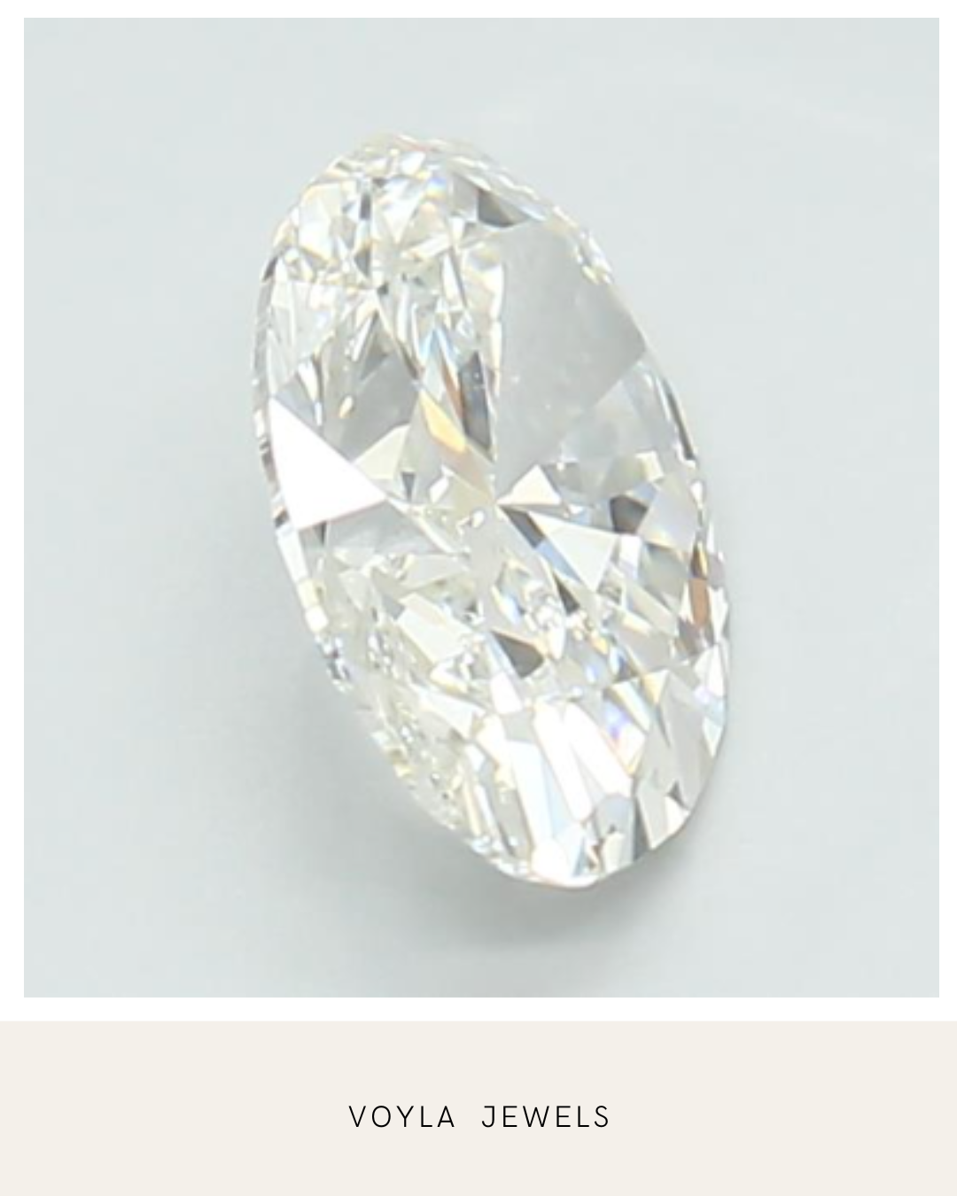 Lab Grown Oval Diamond 1.00ct F VVS2