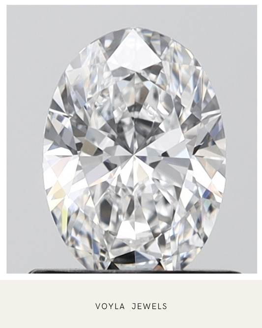 Lab Grown Oval Diamond 1.00ct D IF