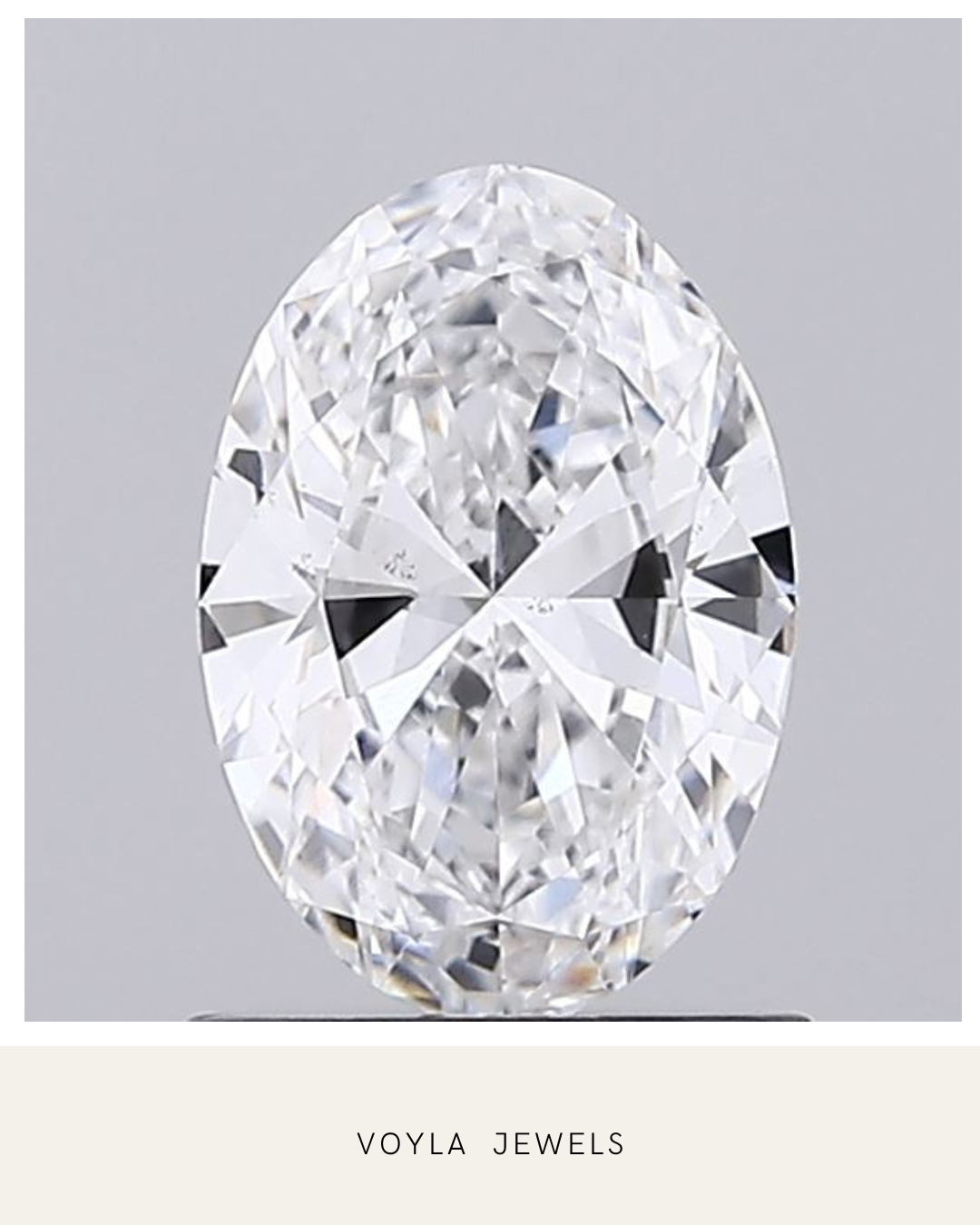 Lab Grown Oval Diamond 1.00ct D VS2