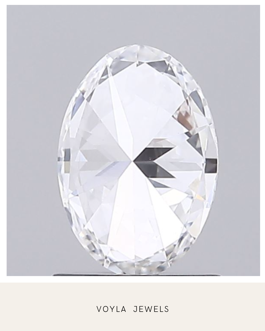 Lab Grown Oval Diamond 1.00ct D VS2