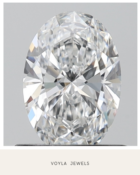 Lab Grown Oval Diamond 1.00ct D VVS2