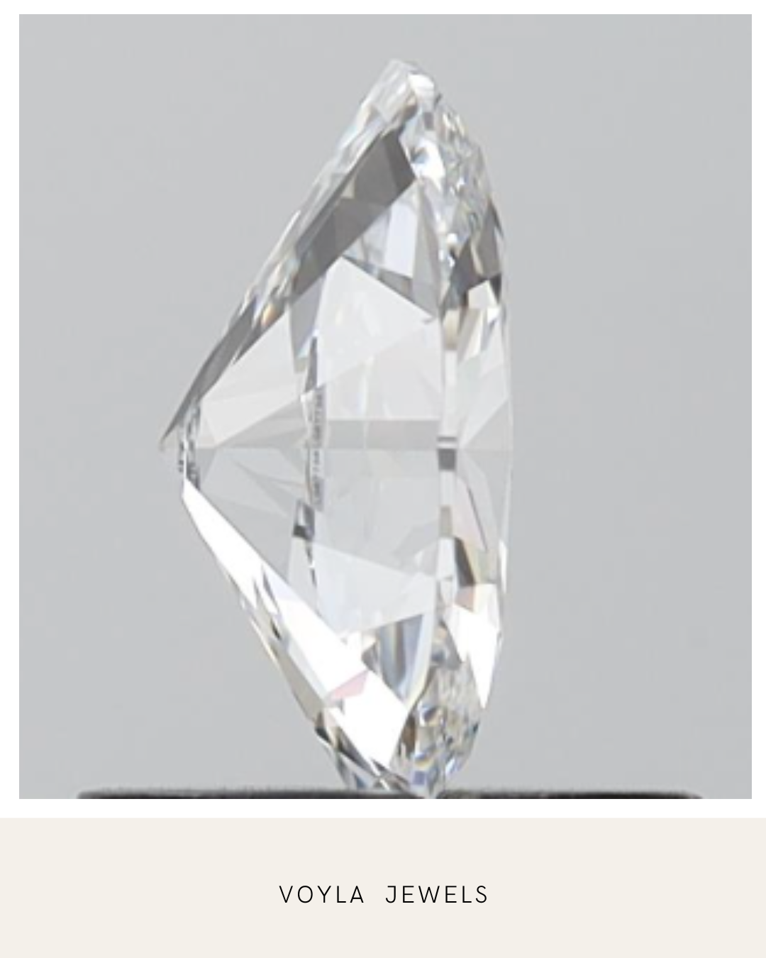 Lab Grown Oval Diamond 1.00ct D VVS2