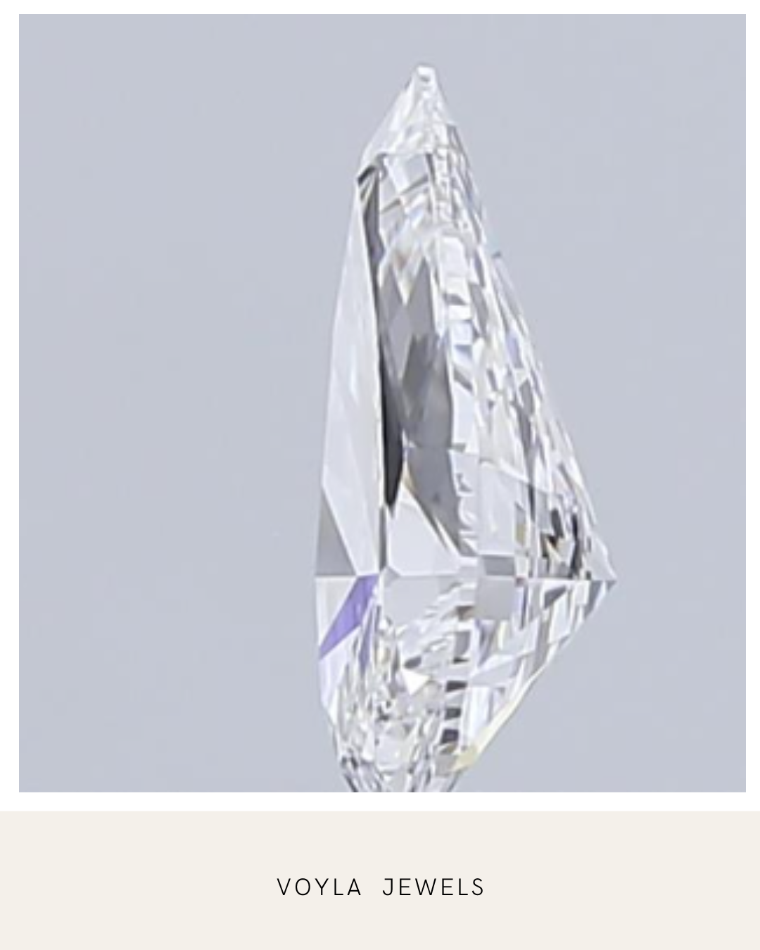 Lab Grown Pear Diamond 1.00ct D IF