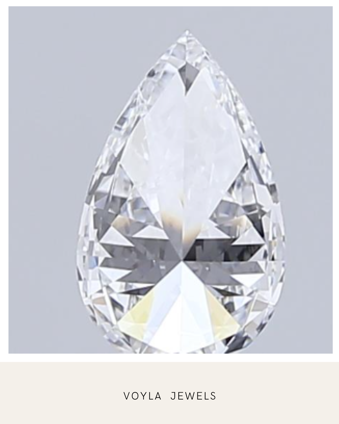 Lab Grown Pear Diamond 1.00ct D IF