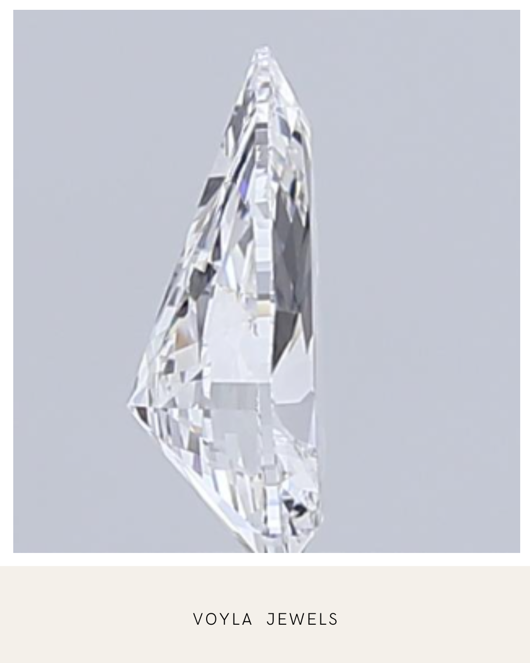 Lab Grown Pear Diamond 1.00ct D IF