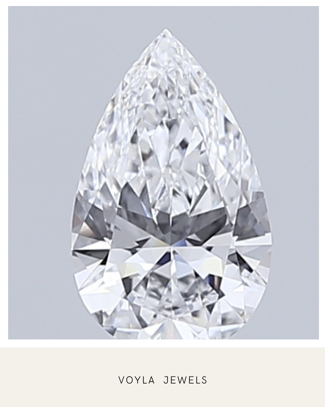 Lab Grown Pear Diamond 1.00ct D IF