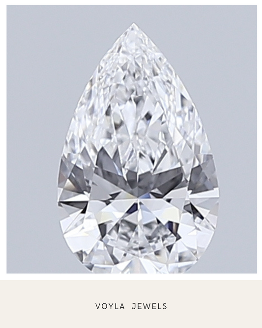 Lab Grown Pear Diamond 1.00ct D IF