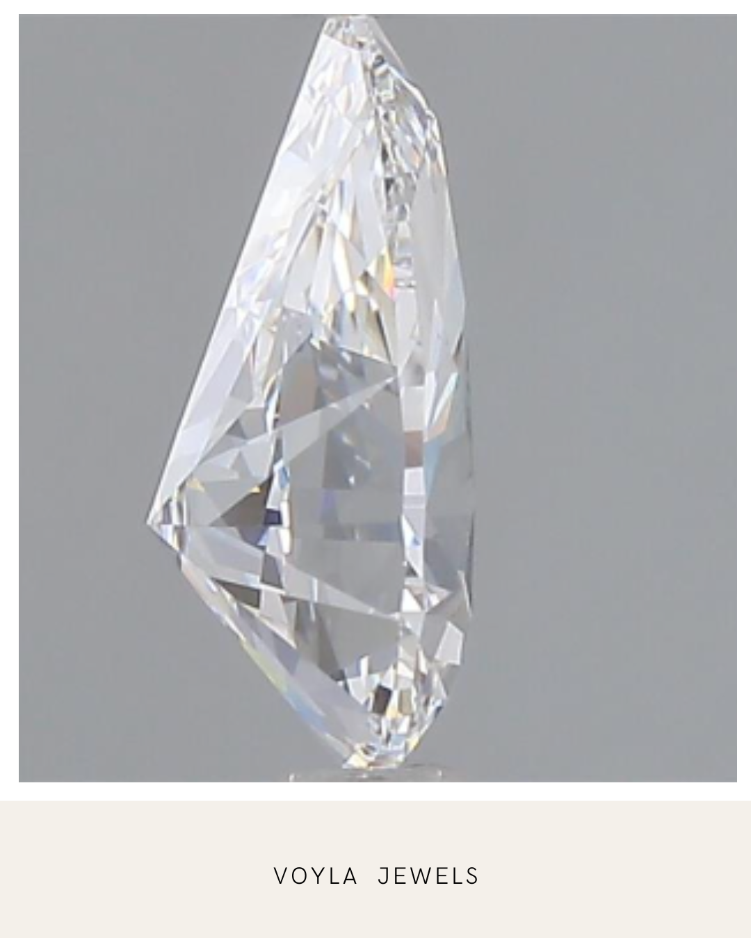 Lab Grown Pear Diamond 1.00ct D VS1