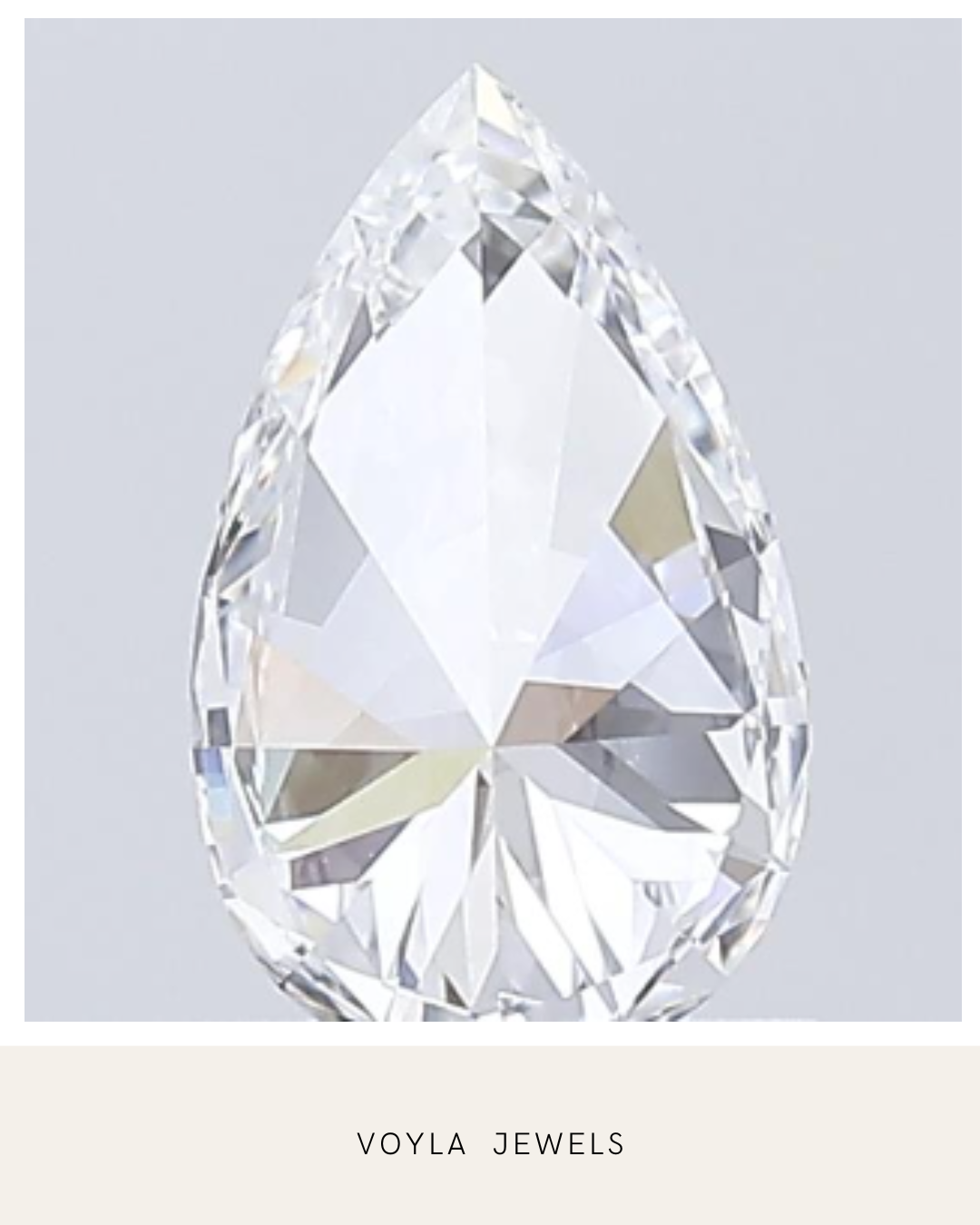 Lab Grown Pear Diamond 1.00ct D VVS1