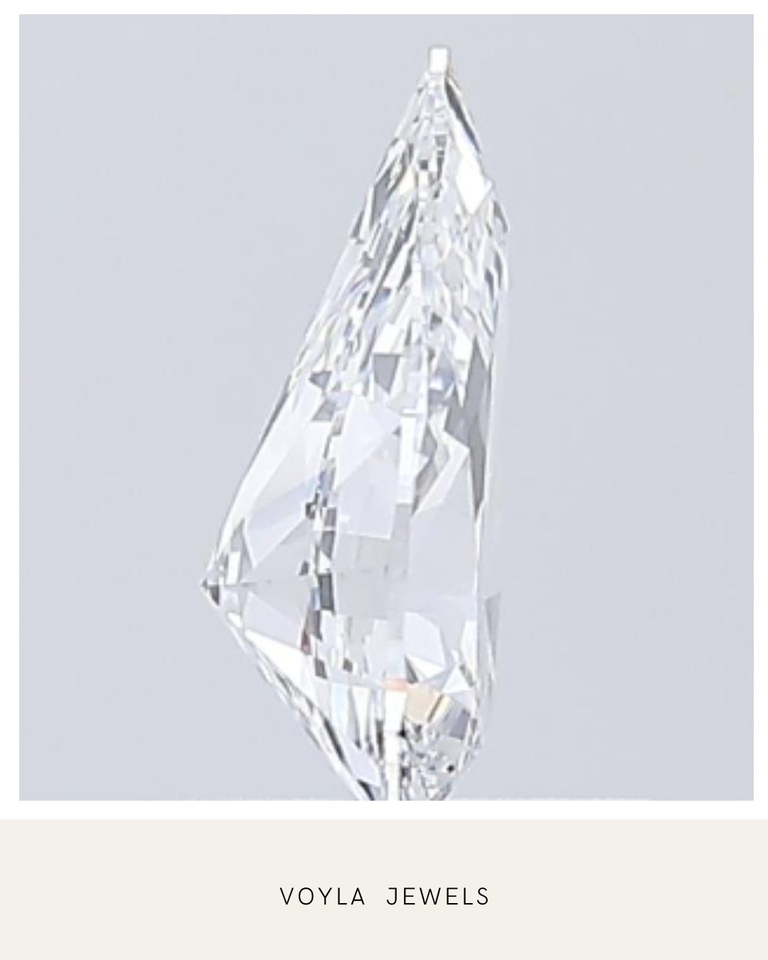 Lab Grown Pear Diamond 1.00ct D VVS1