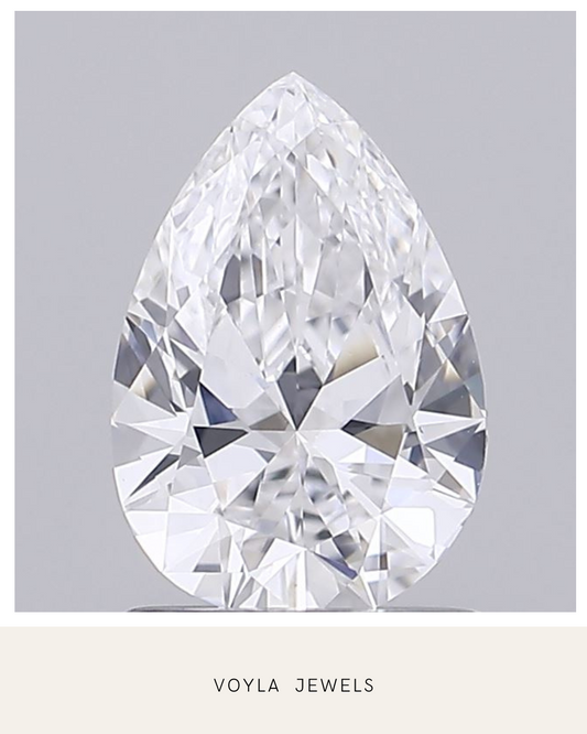 Lab Grown Pear Diamond 1.00ct D VVS2