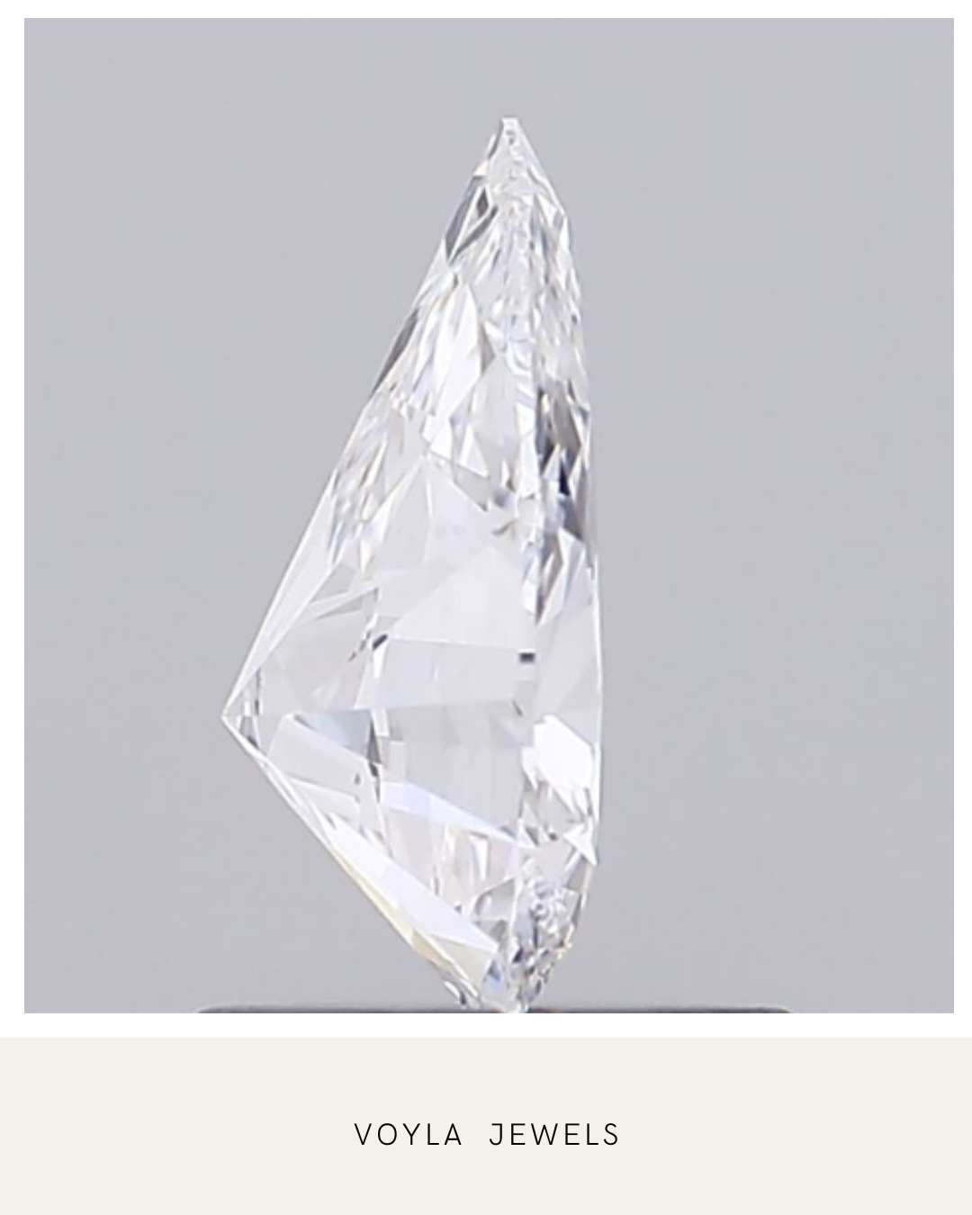 Lab Grown Pear Diamond 1.00ct D VVS2