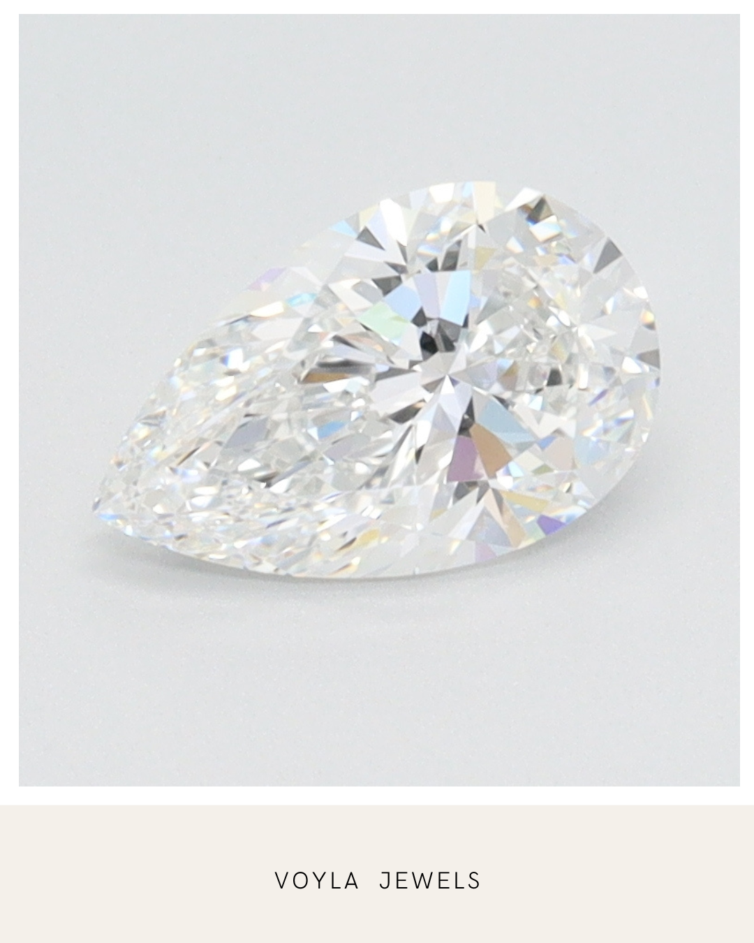 Lab Grown Pear Diamond 1.00ct E IF