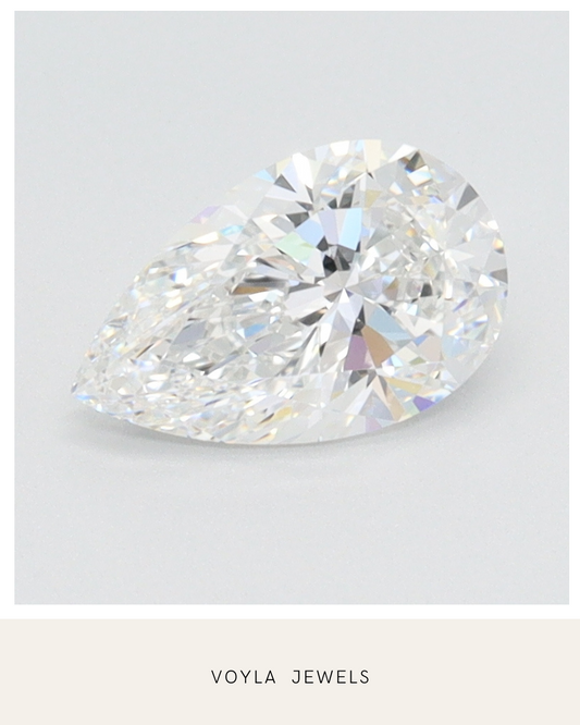 Lab Grown Pear Diamond 1.00ct E IF