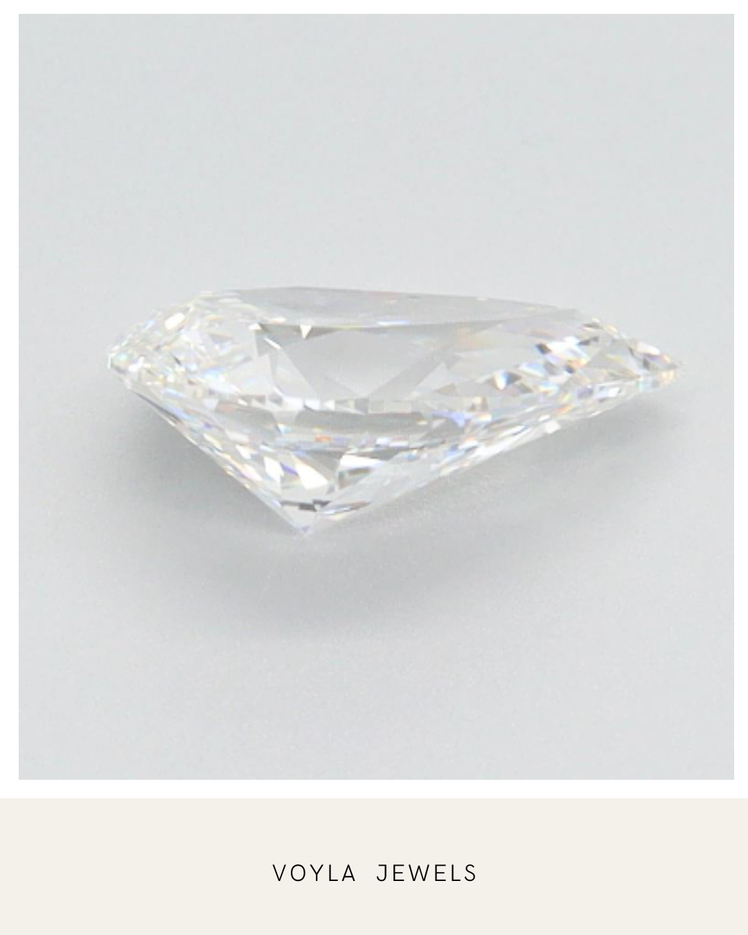Lab Grown Pear Diamond 1.00ct E IF
