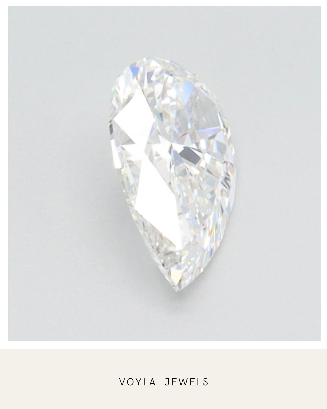 Lab Grown Pear Diamond 1.00ct E IF