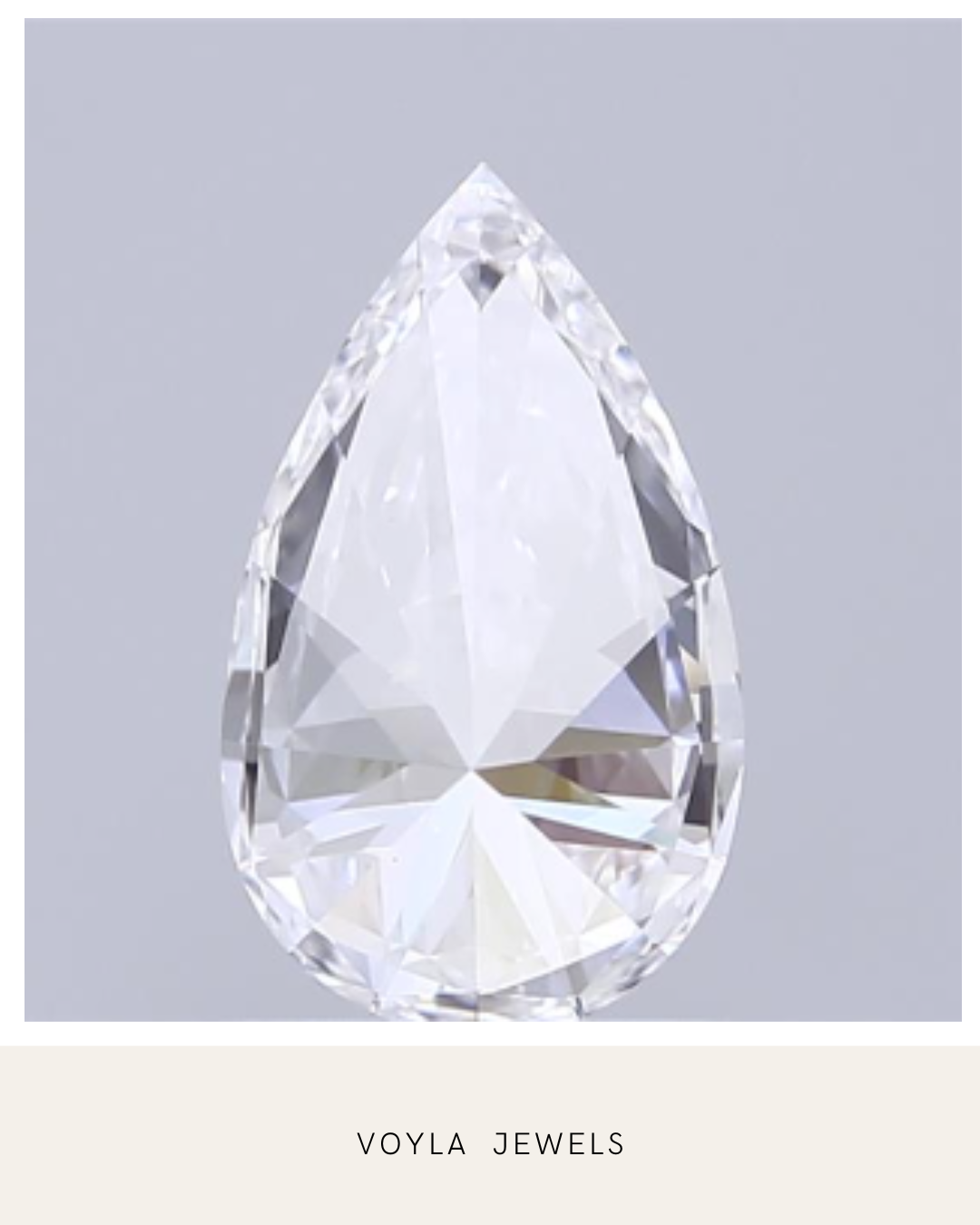 Lab Grown Pear Diamond 1.00ct E VS1