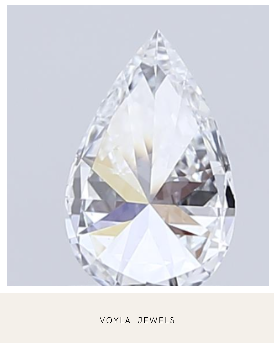 Lab Grown Pear Diamond 1.00ct E VS2