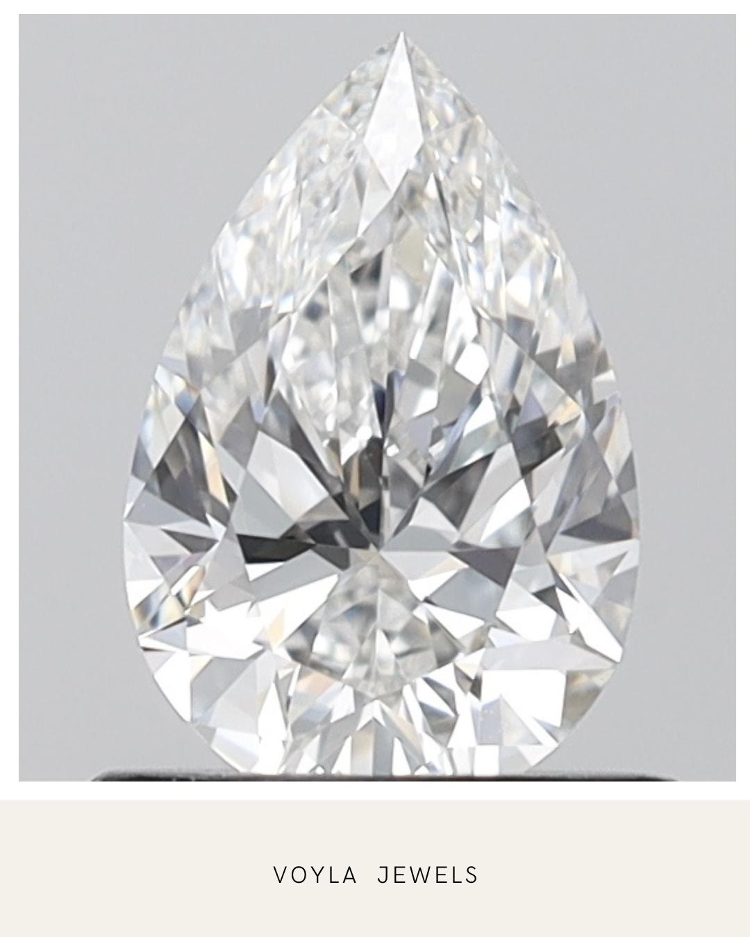 Lab Grown Pear Diamond 1.00ct E VVS2
