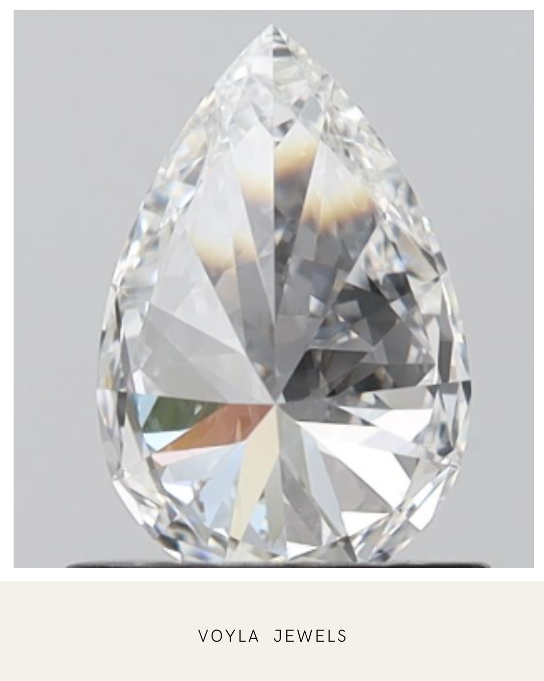 Lab Grown Pear Diamond 1.00ct E VVS2