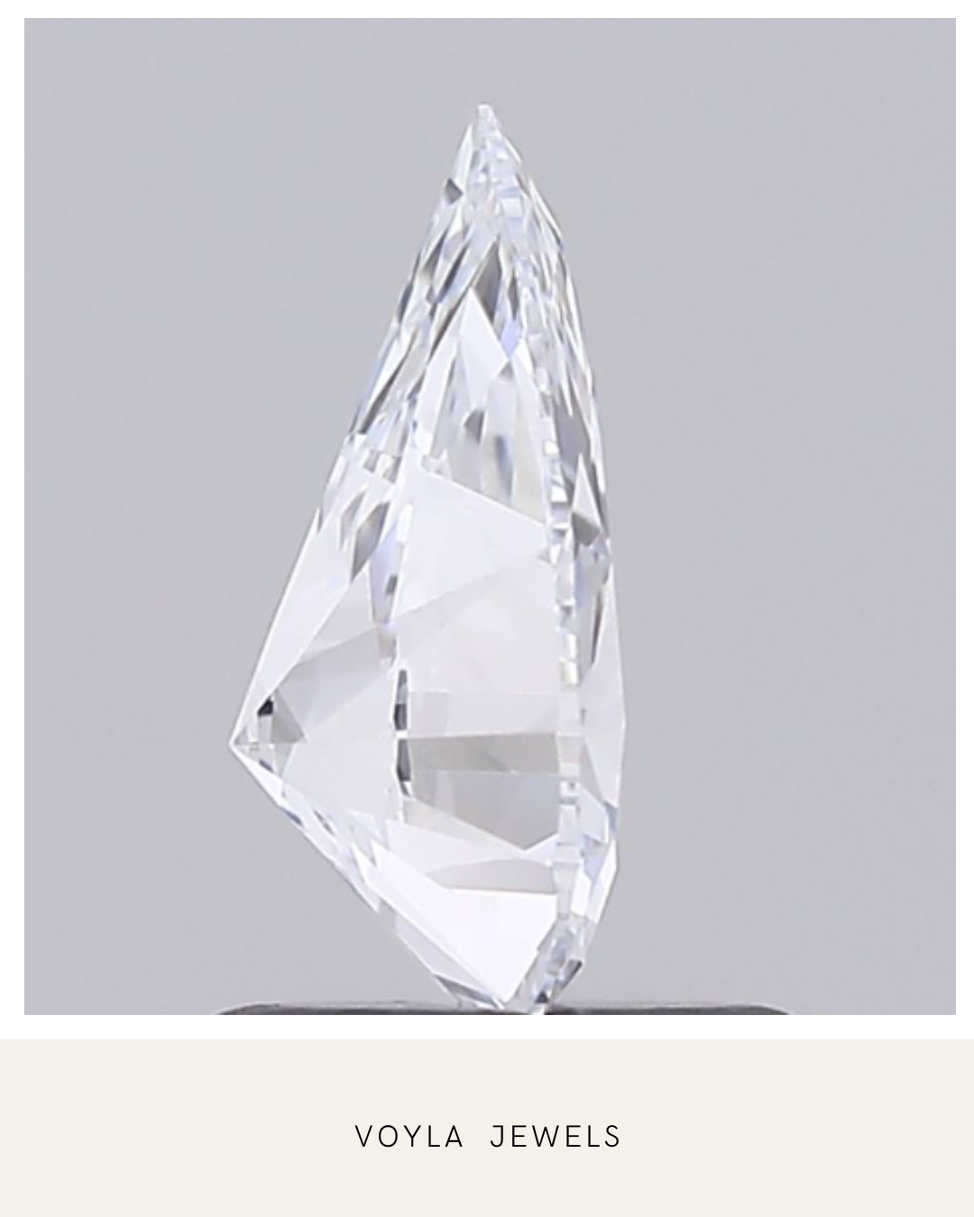 Lab Grown Pear Diamond 1.00ct F IF