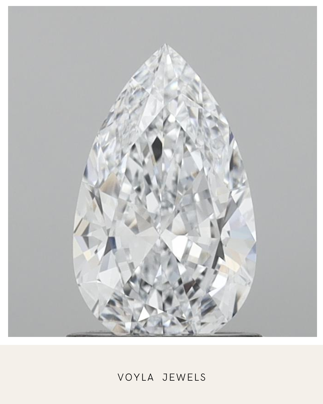 Lab Grown Pear Diamond 1.00ct F VS1