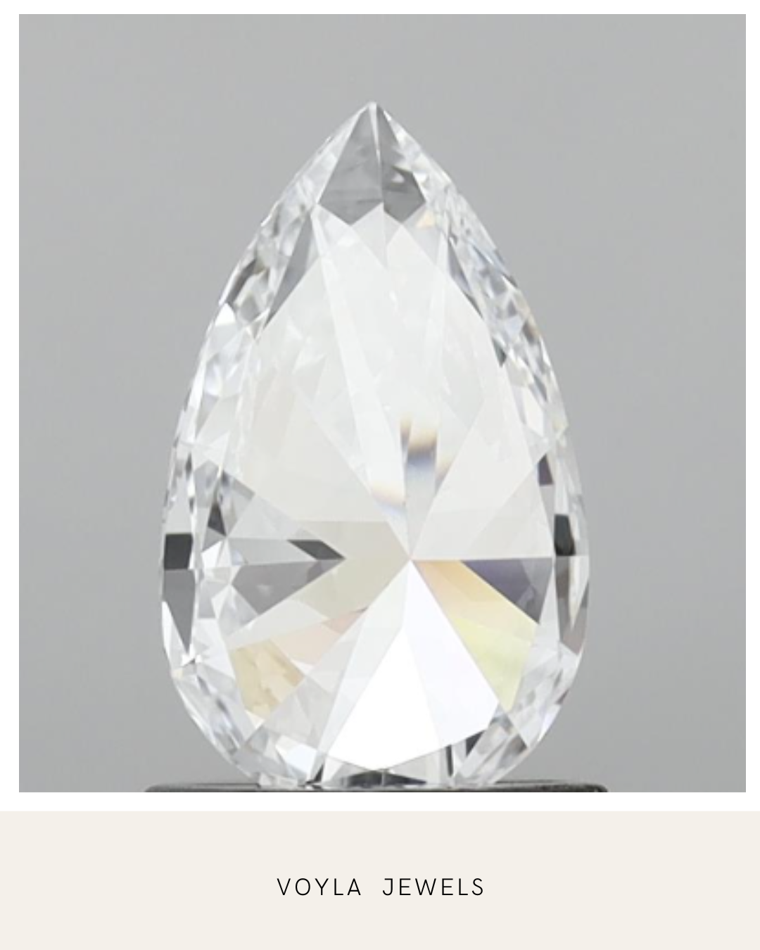 Lab Grown Pear Diamond 1.00ct F VS1