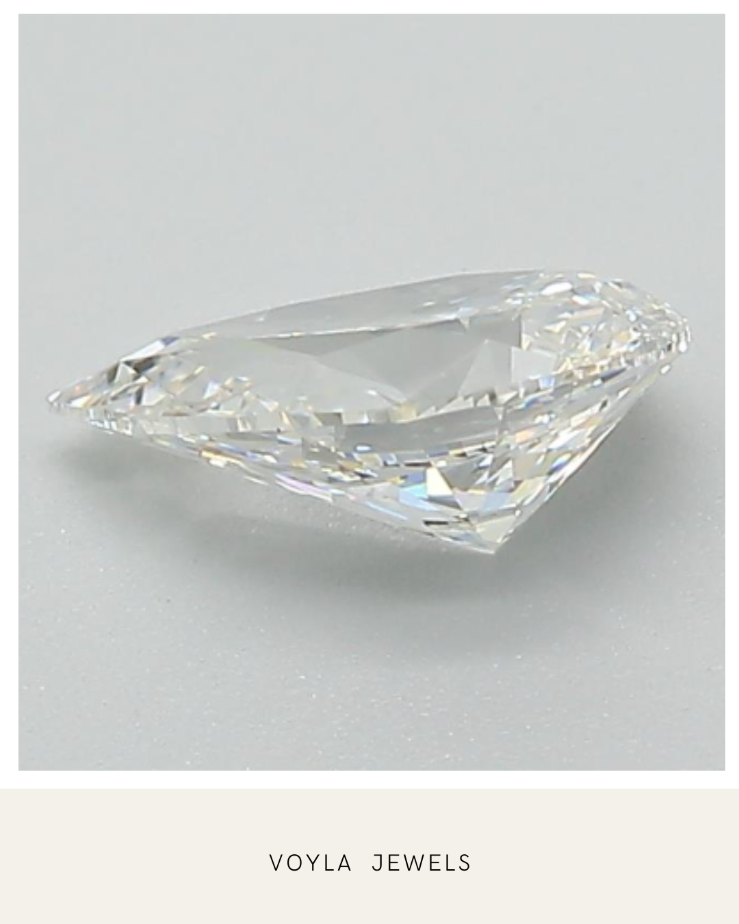 Lab Grown Pear Diamond 1.00ct F VS2