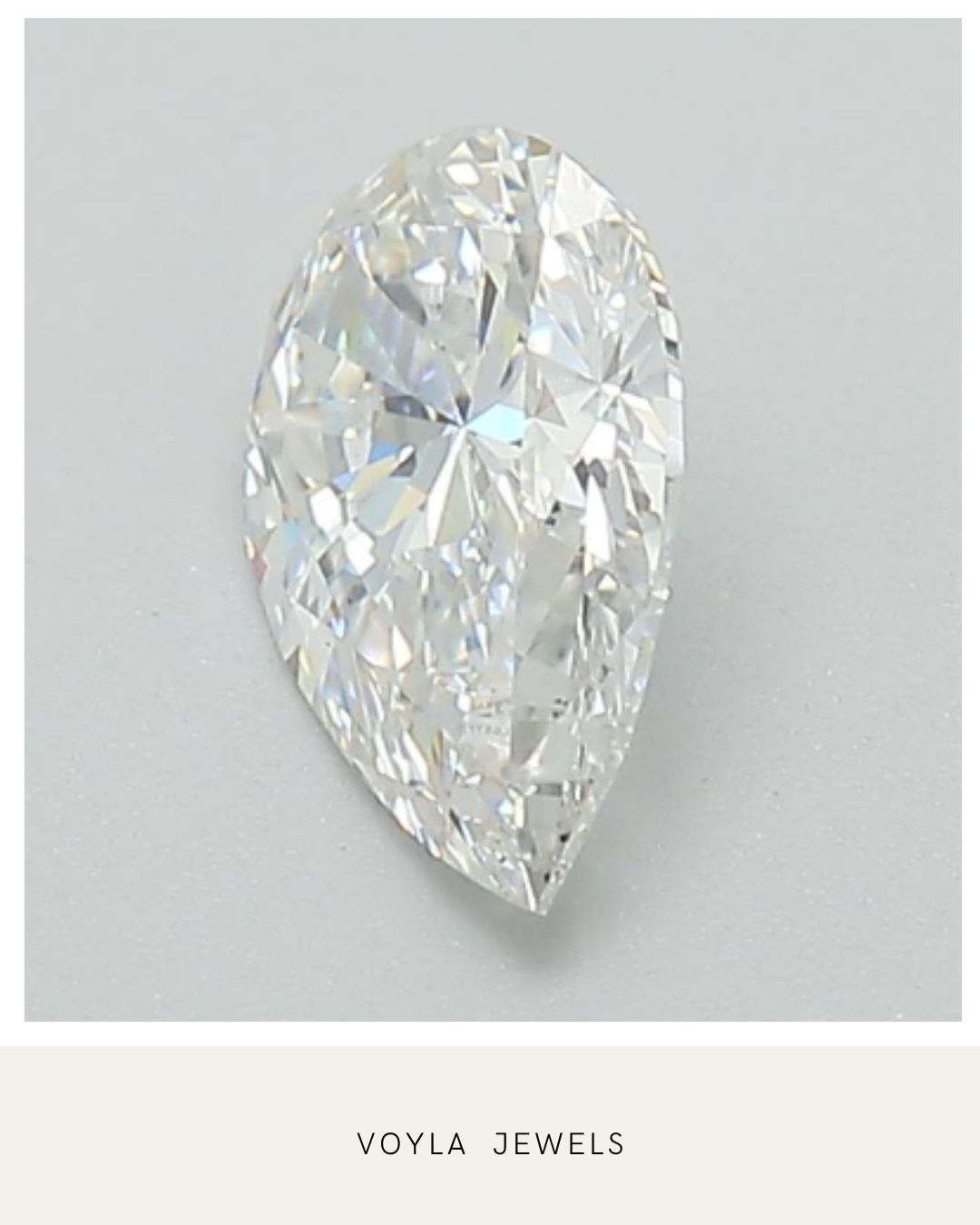 Lab Grown Pear Diamond 1.00ct F VS2