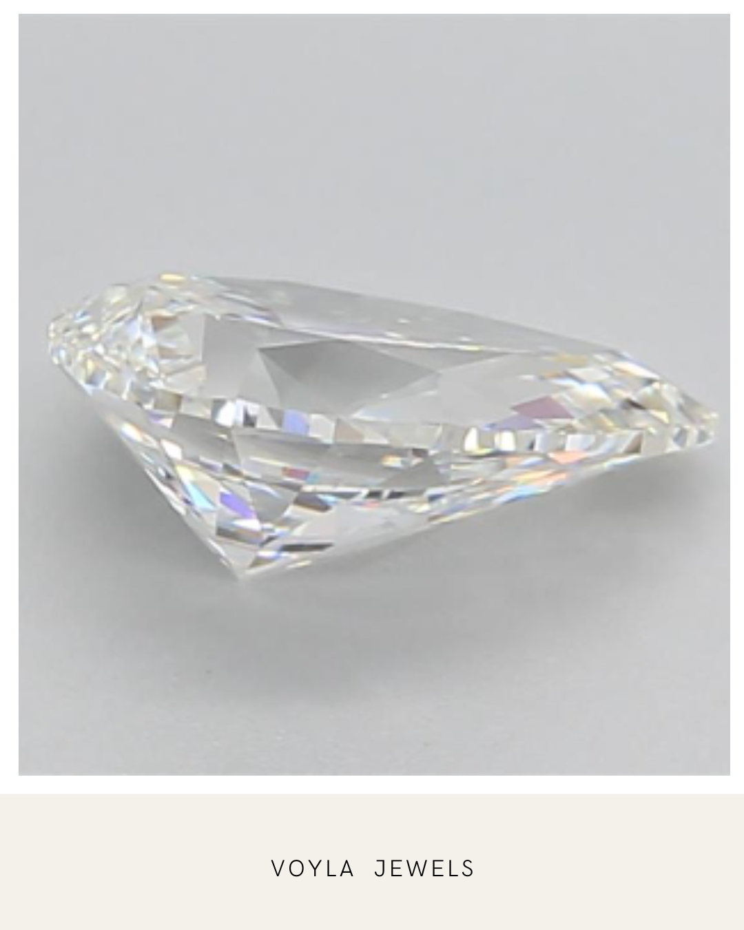 Lab Grown Pear Diamond 1.00ct F VVS1