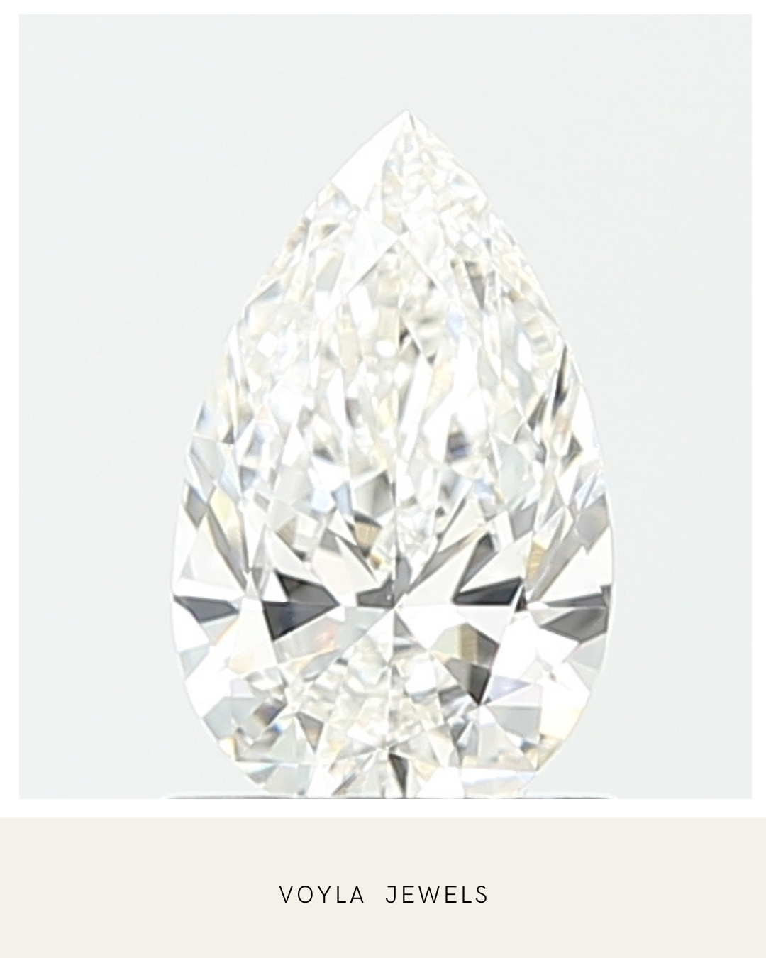 Lab Grown Pear Diamond 1.00ct F VVS2