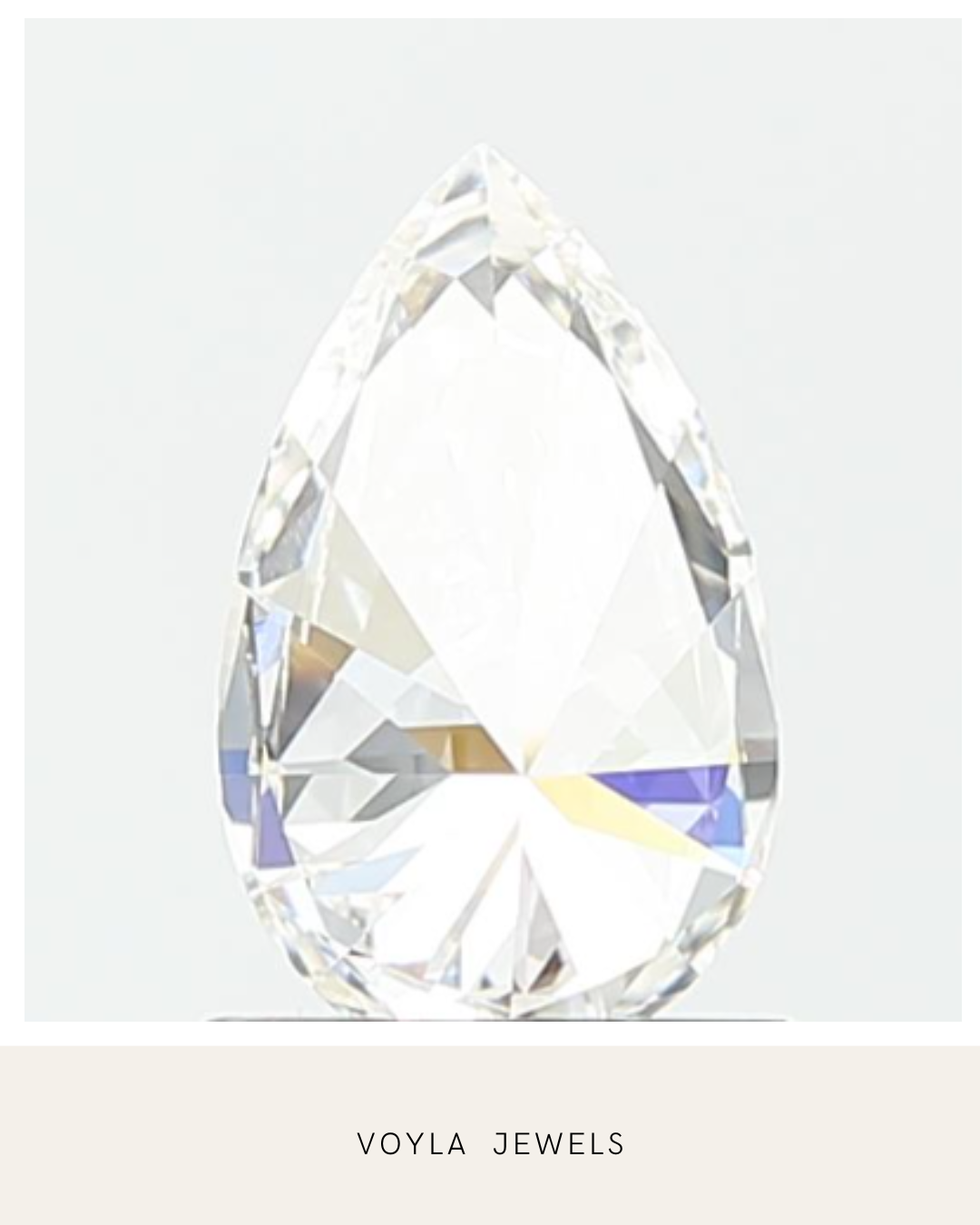 Lab Grown Pear Diamond 1.00ct F VVS2