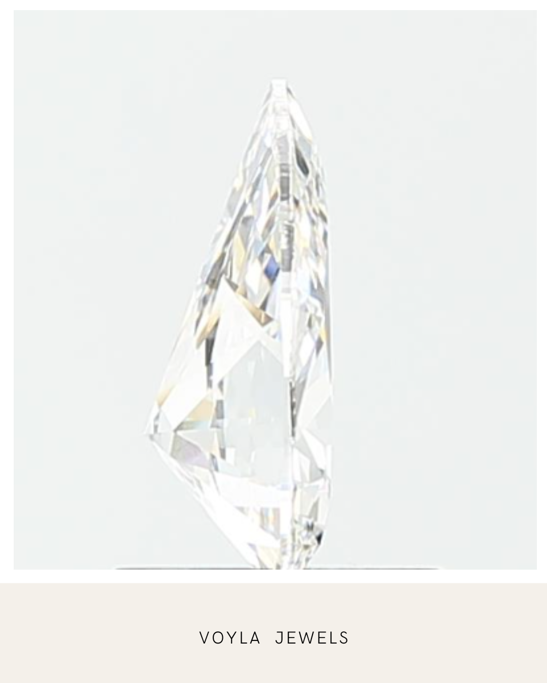 Lab Grown Pear Diamond 1.00ct F VVS2