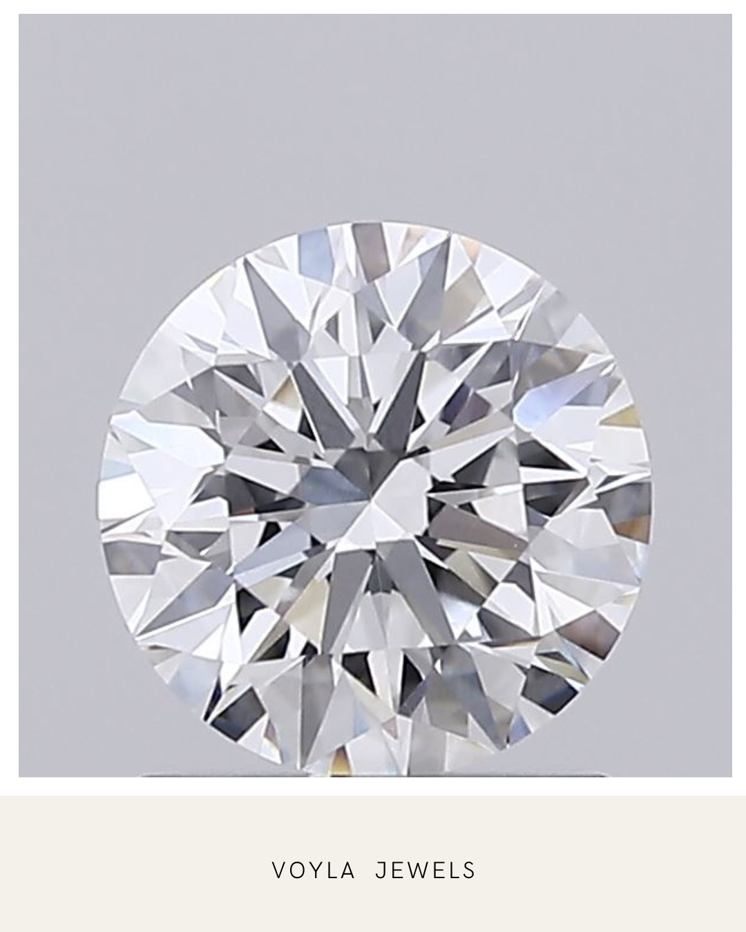 Lab Grown Round Diamond 1.00ct D VVS2