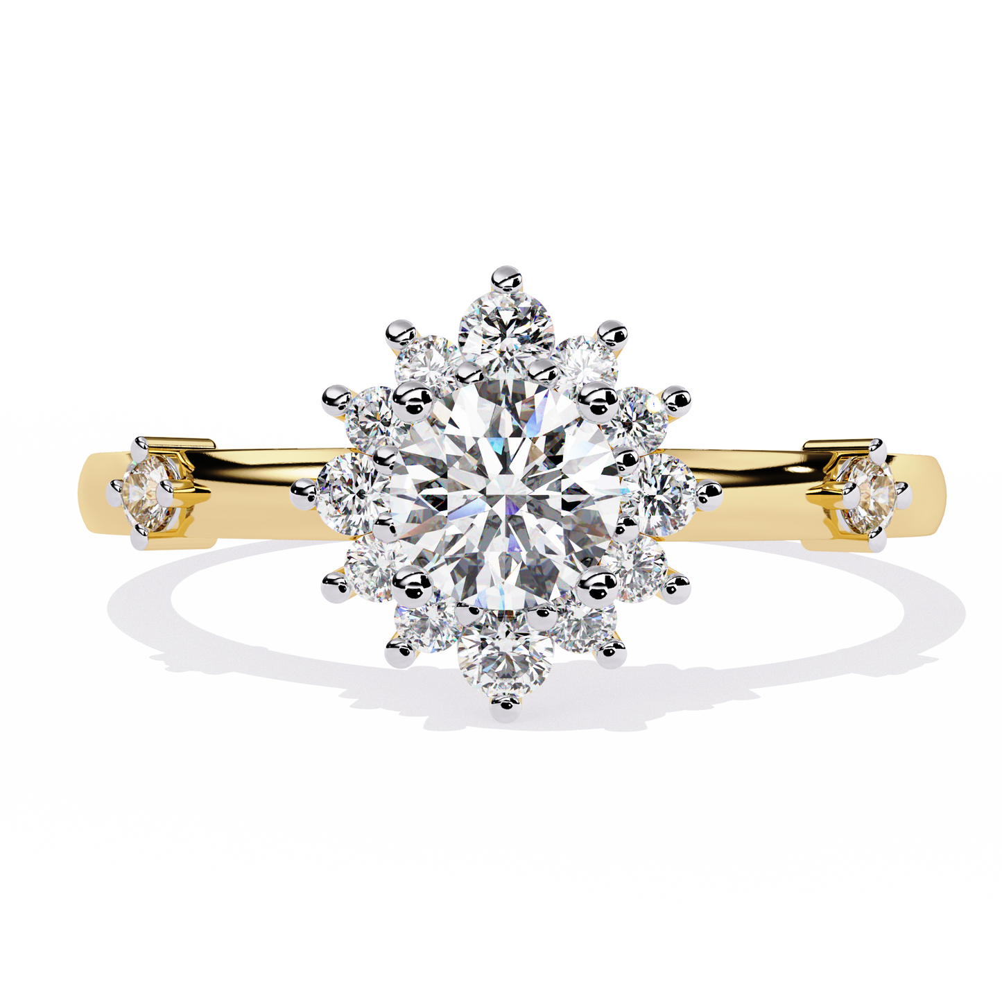 Diamond Bloom Solitaire Ring