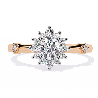 Diamond Bloom Solitaire Ring
