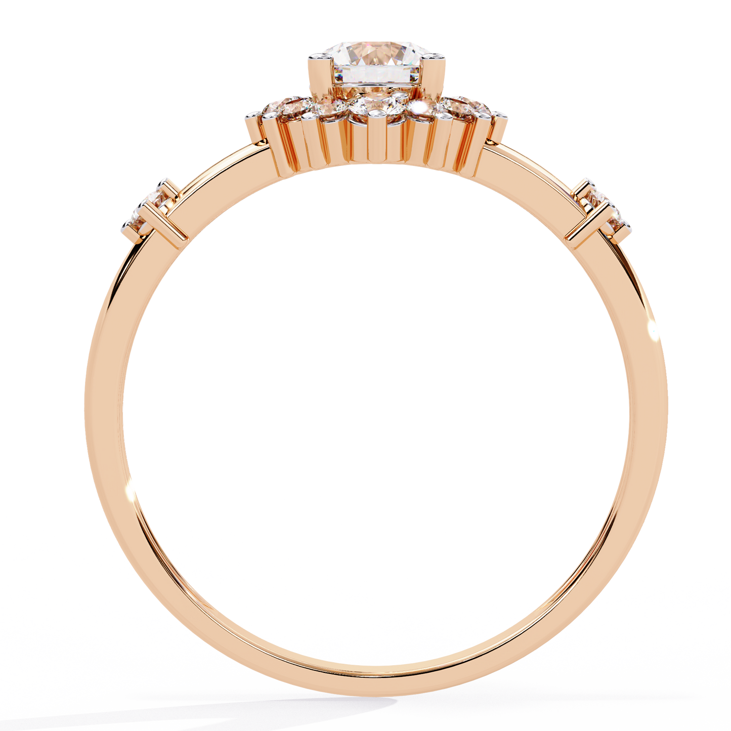 Diamond Bloom Solitaire Ring