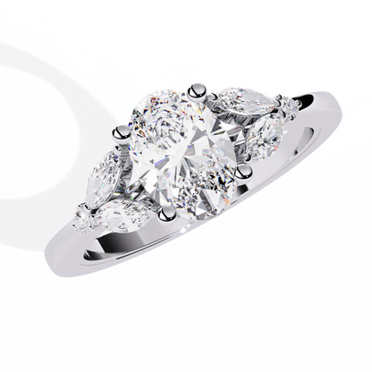 Royal Plume Solitaire Ring