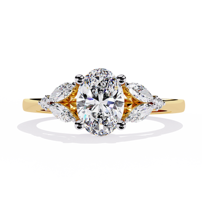 Royal Plume Solitaire Ring