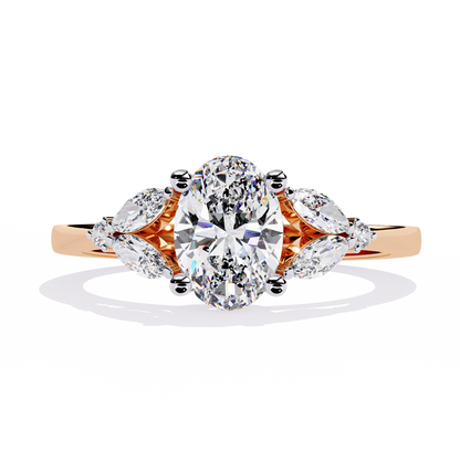 Royal Plume Solitaire Ring