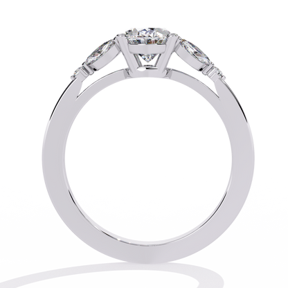 Royal Plume Solitaire Ring