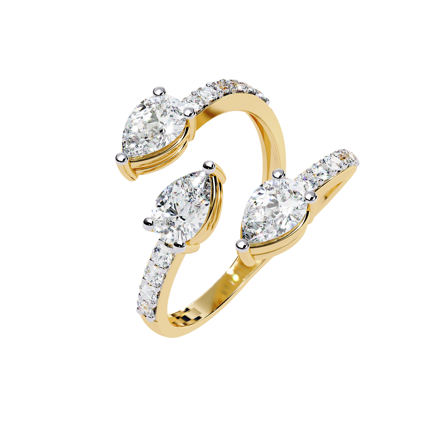 Trinity Bloom Diamonds Ring