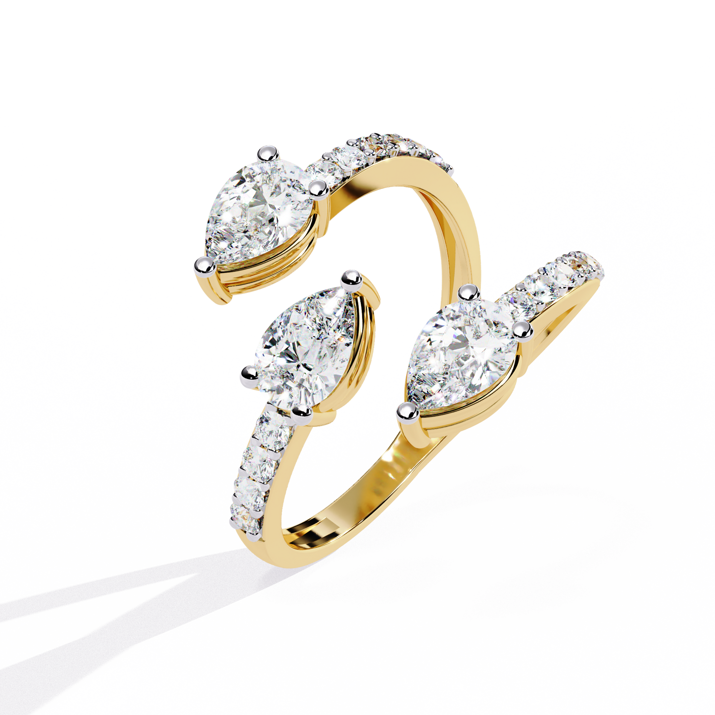Trinity Bloom Diamonds Ring