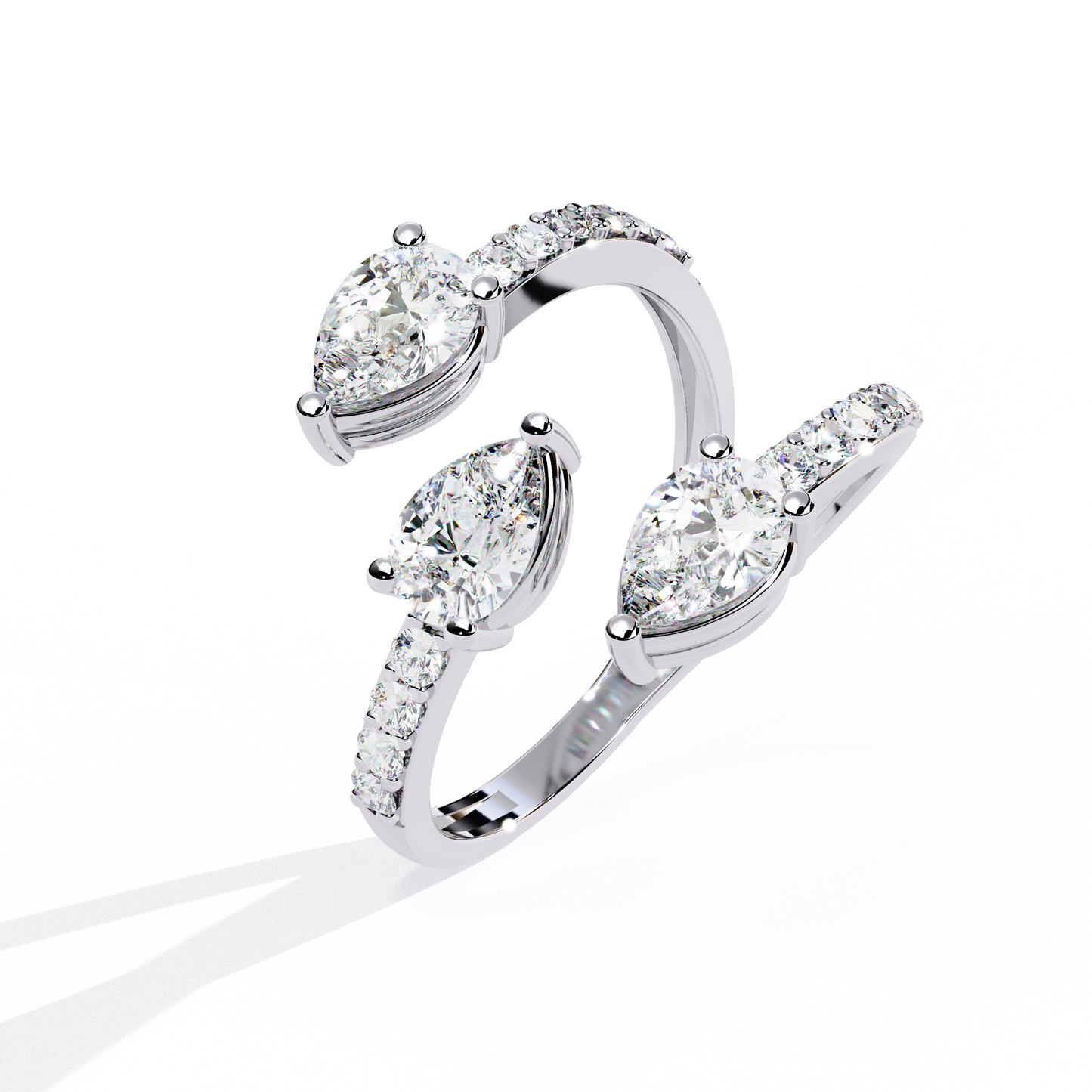 Trinity Bloom Diamonds Ring