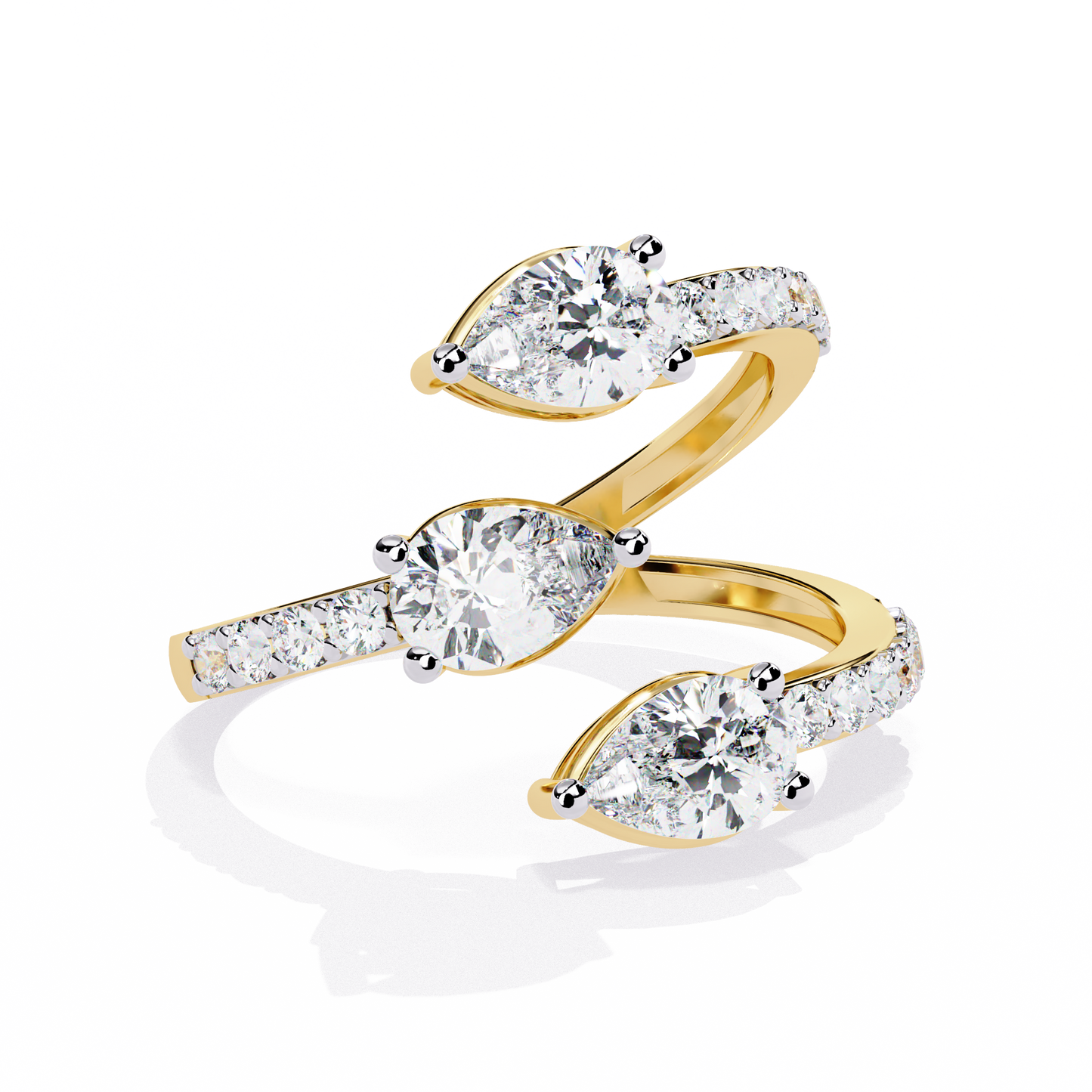 Trinity Bloom Diamonds Ring