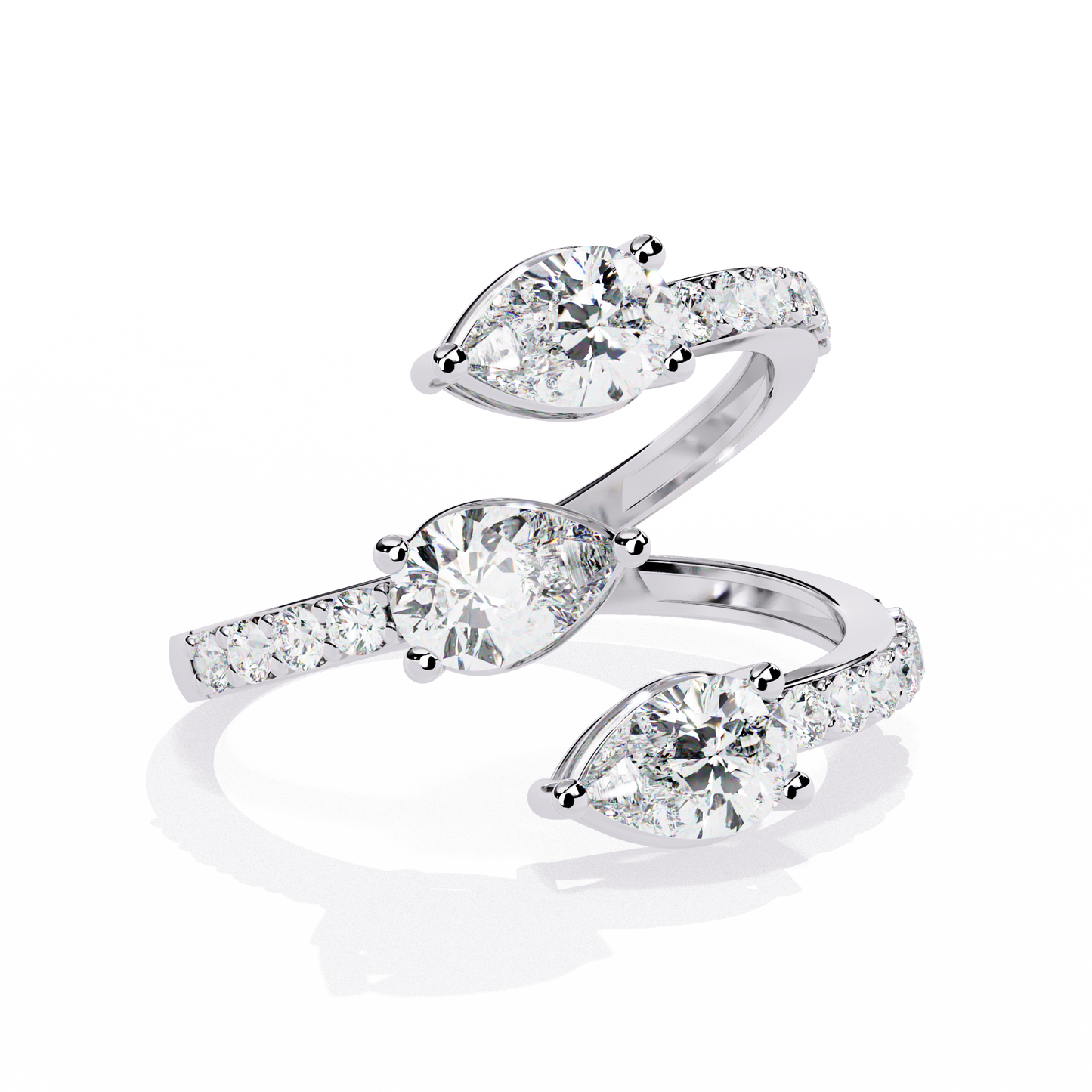 Trinity Bloom Diamonds Ring