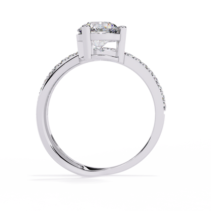 Twin Aura Solitaire Ring